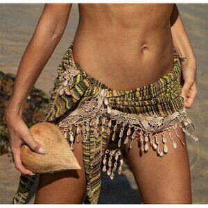Samiol  Crochet Bikini Cover Up Sarong Skirt Beach Swimming Suit Wrap Skirt NEW